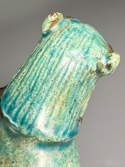 古玩陶瓷琺華彩坐獅瓷塑真品鑒賞圖