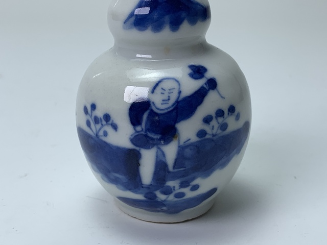 古玩陶瓷清晚期·青花人物故事紋葫蘆瓶拍賣,當前價格0元