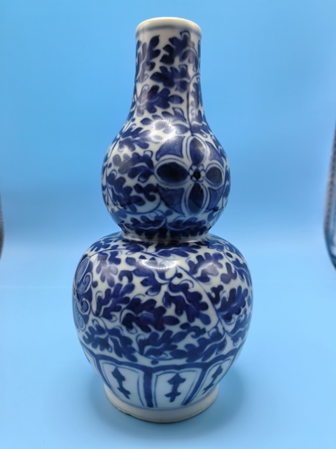 古玩陶瓷清·光緒青花纏枝花卉紋葫蘆瓶拍賣，當前價格5700元