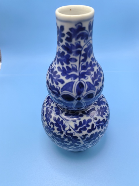 古玩陶瓷清·光緒青花纏枝花卉紋葫蘆瓶拍賣，當前價格5700元