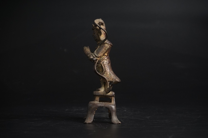 古玩銅器明代·銅漆金韋陀造像真品鑒賞圖