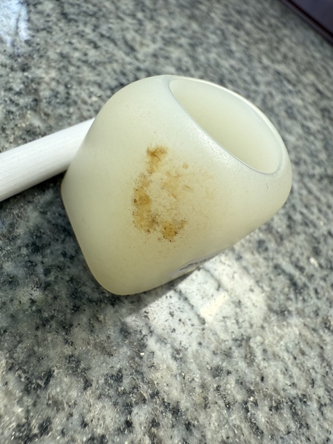 古玩玉器和田玉扳指真品鑒賞圖
