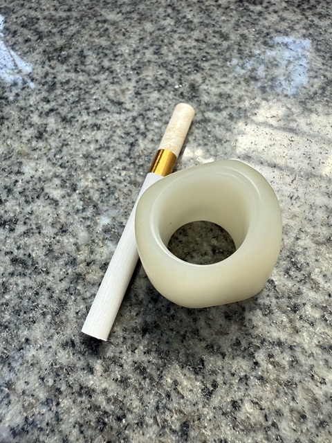 古玩玉器和田玉扳指真品鑒賞圖