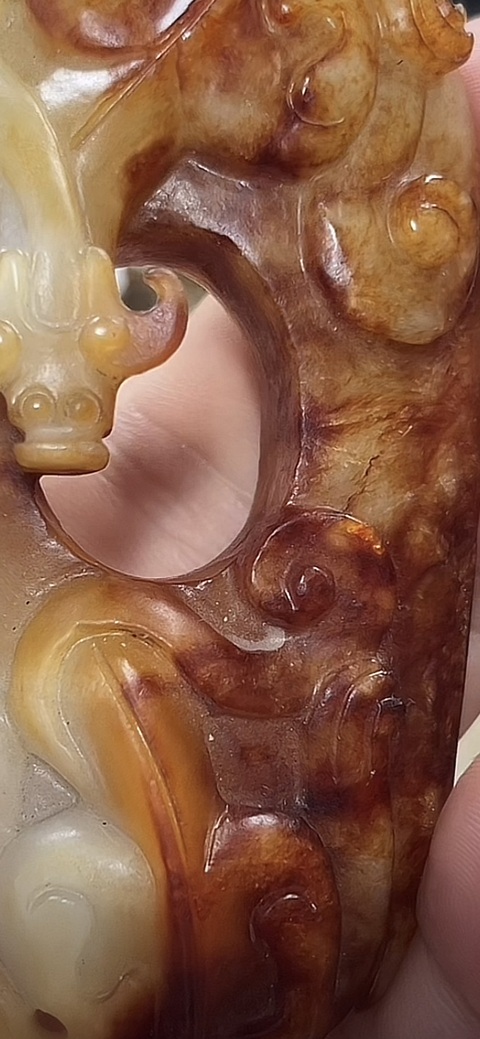 古玩玉器提油仿古“玉韘”真品鑒賞圖