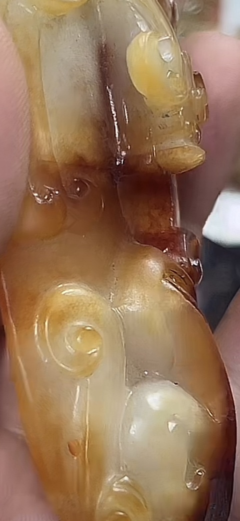古玩玉器提油仿古“玉韘”真品鑒賞圖