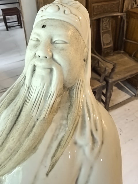 古玩陶瓷白釉祿星造像真品鑒賞圖