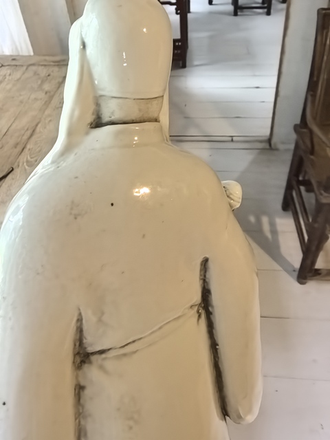 古玩陶瓷白釉祿星造像真品鑒賞圖