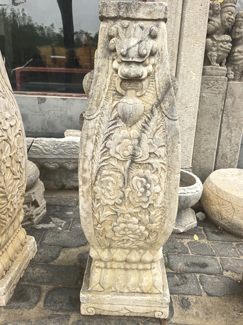 古玩雜項漢白玉花瓶真品鑒賞圖