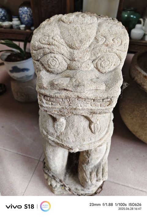 古玩雜項石獅石獸真品鑒賞圖