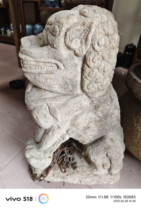 古玩雜項石獅石獸真品鑒賞圖