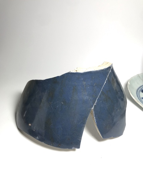 古玩陶瓷霽藍釉標本真品鑒賞圖
