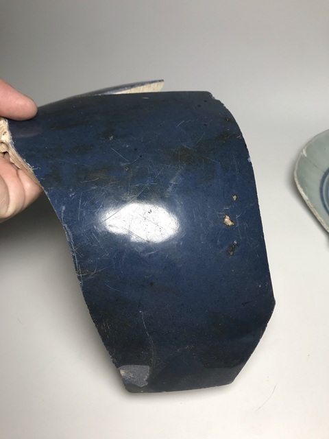 古玩陶瓷霽藍釉標本真品鑒賞圖