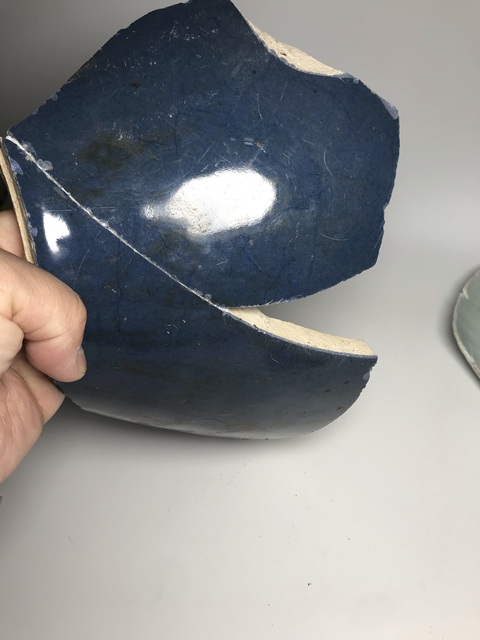 古玩陶瓷霽藍釉標本真品鑒賞圖