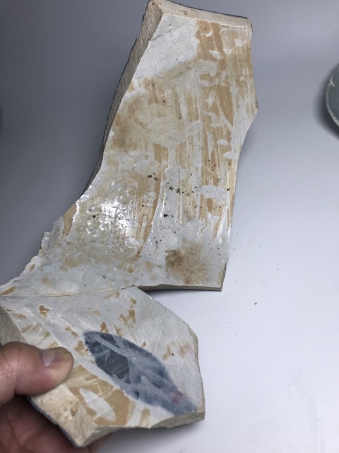 古玩陶瓷霽藍釉標本真品鑒賞圖