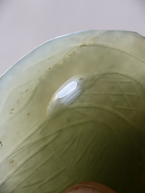 古玩玉器鵝銜蓮真品鑒賞圖