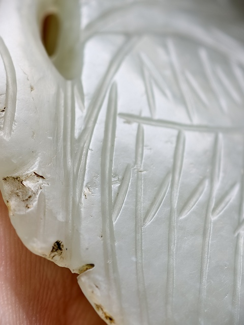 古玩玉器鵝銜蓮真品鑒賞圖