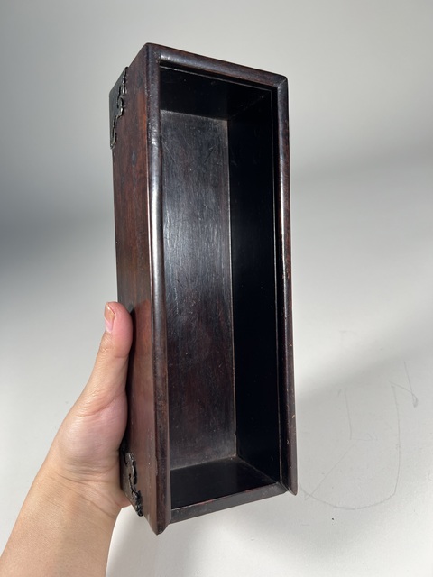 古玩雜項紫檀文書盒真品鑒賞圖