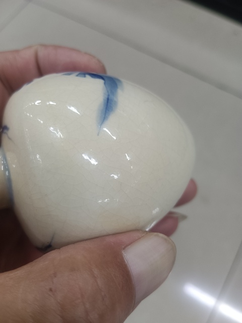 古玩陶瓷煨瓷青花教子折桂圖罐真品鑒賞圖