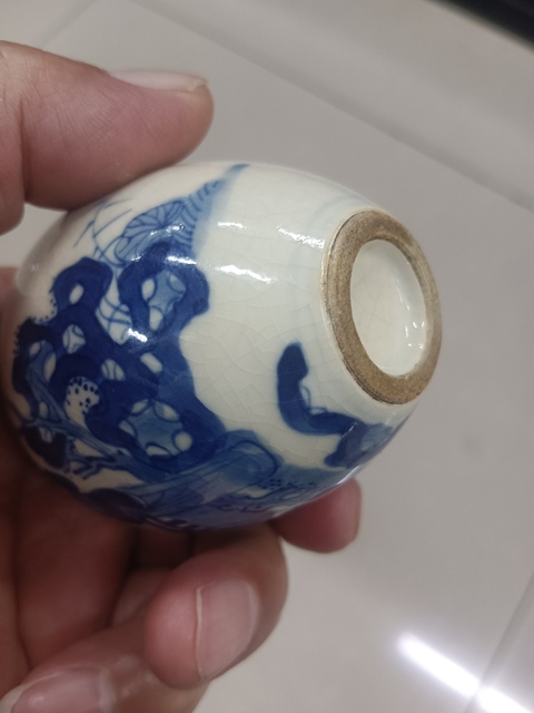 古玩陶瓷煨瓷青花教子折桂圖罐真品鑒賞圖
