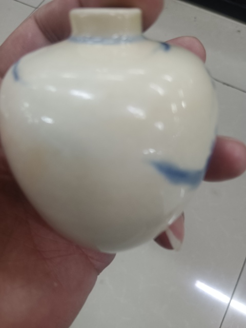 古玩陶瓷煨瓷青花教子折桂圖罐真品鑒賞圖