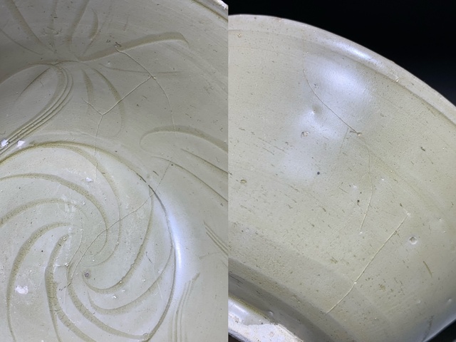 古玩陶瓷龍泉窯青釉碗真品鑒賞圖