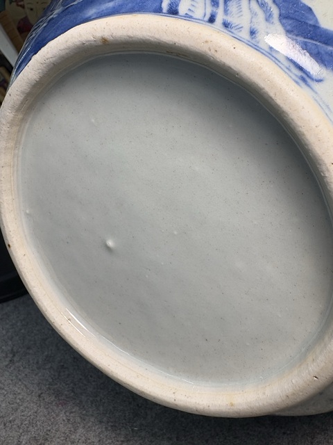 古玩陶瓷青花通景花口碗真品鑒賞圖