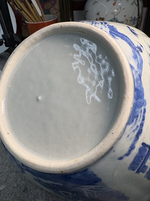 古玩陶瓷青花通景花口碗真品鑒賞圖
