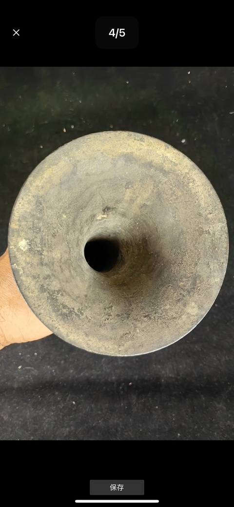 古玩銅器花觚真品鑒賞圖
