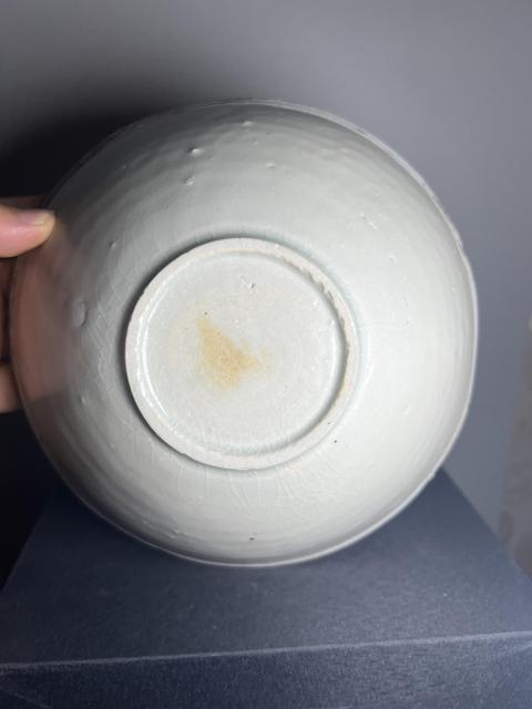 古玩陶瓷南定青白釉雙鳳紋面包碗真品鑒賞圖