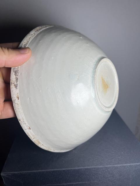 古玩陶瓷南定青白釉雙鳳紋面包碗真品鑒賞圖
