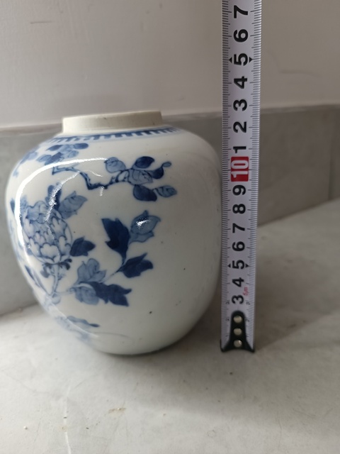 古玩陶瓷晚清青花花鳥(niǎo)罐真品鑒賞圖