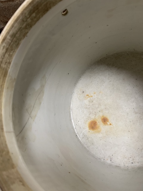 古玩陶瓷青花花卉紋粥罐真品鑒賞圖