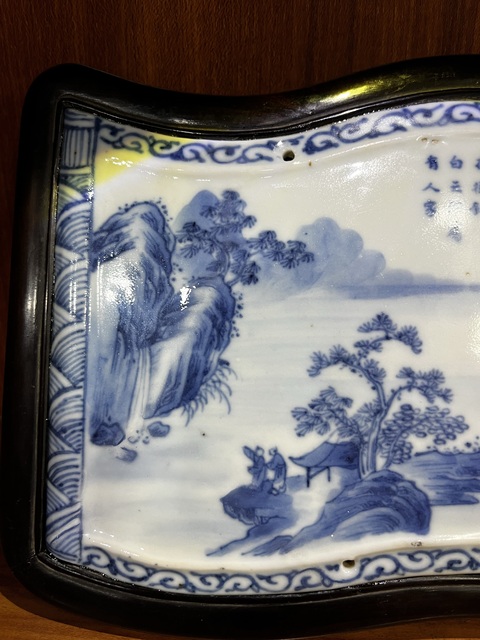 古玩陶瓷清中期山水詩文墨床拍賣,當前價格16000元