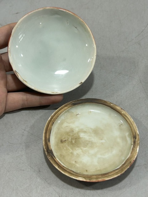 古玩陶瓷龍鳳紋蓋盒真品鑒賞圖