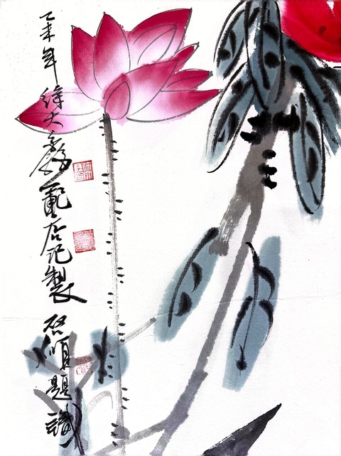 古玩字畫徐大鑫范店記畫啟順題一路連科萬壽圖拍賣，當前價格8000元
