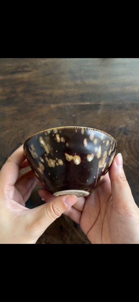 古玩陶瓷吉州窯剪紙貼花真品鑒賞圖