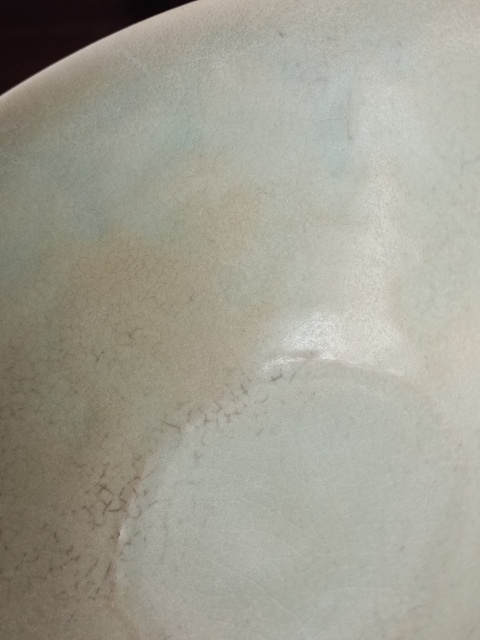 古玩陶瓷五代耀州窯滿釉支燒盞真品鑒賞圖