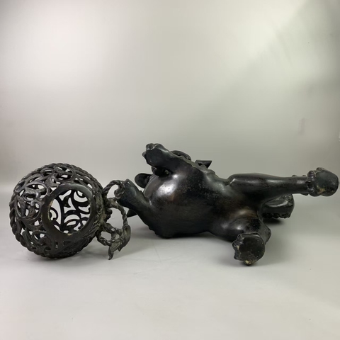 古玩銅器銅獅子擺件真品鑒賞圖