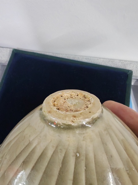 古玩陶瓷耀州窯團菊盞真品鑒賞圖