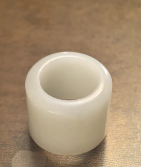 古玩玉器和田玉雕“素紋扳指”真品鑒賞圖