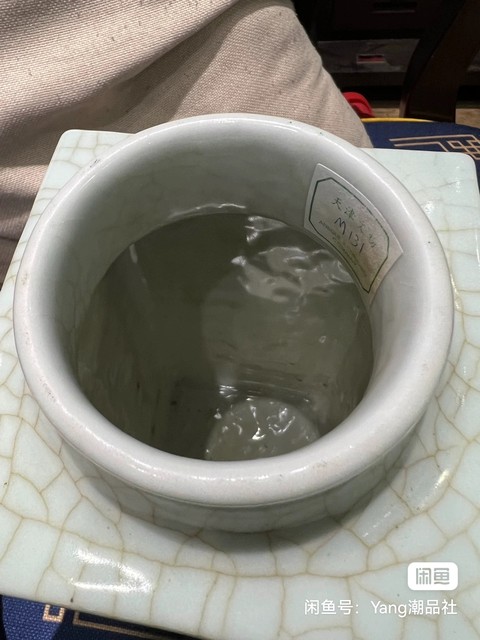 古玩陶瓷仿官釉琮式瓶真品鑒賞圖