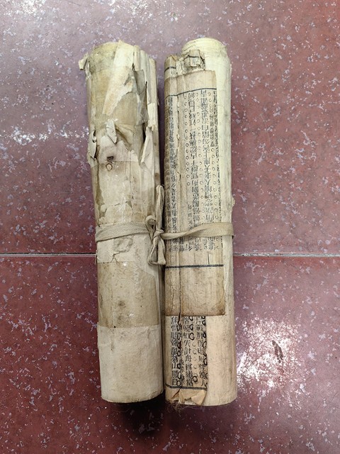 古玩字畫丹桂洞簫篆書八言聯真品鑒賞圖