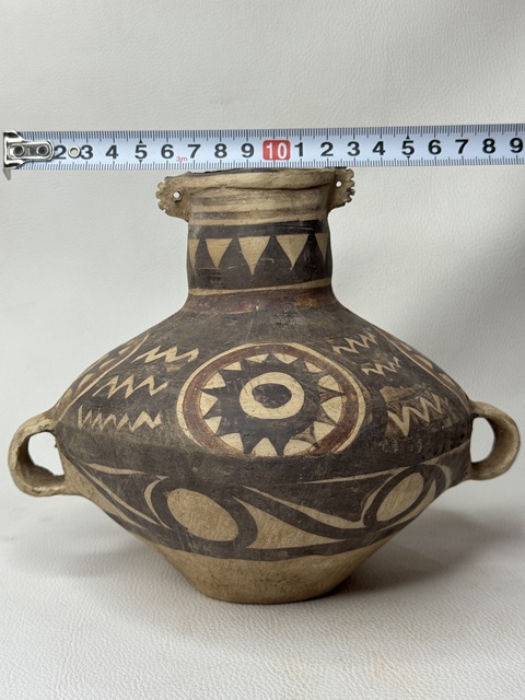 古玩陶瓷邊家林·漩渦太陽紋雙耳壺真品鑒賞圖