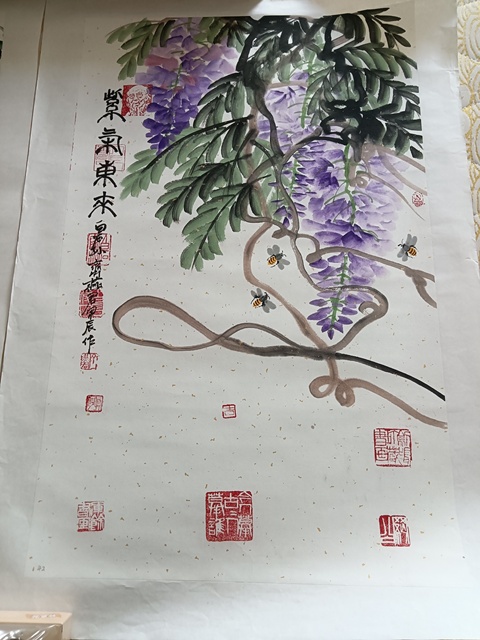 古玩字畫齊燕君《紫氣東來》真品鑒賞圖