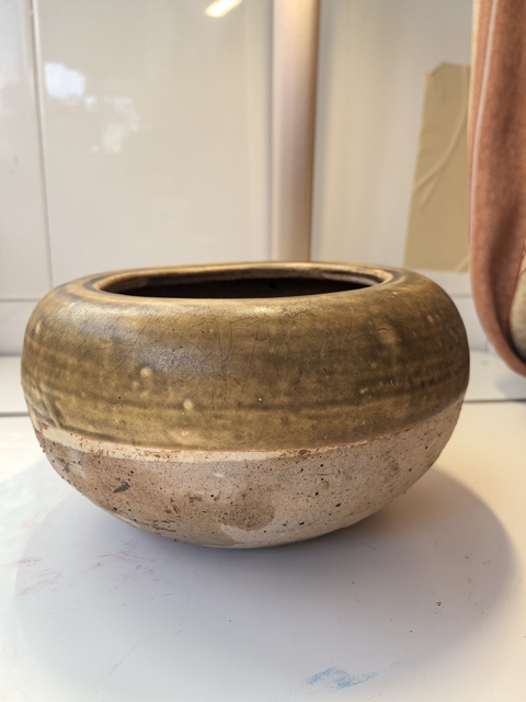 古玩陶瓷唐邢窯黃釉缽真品鑒賞圖
