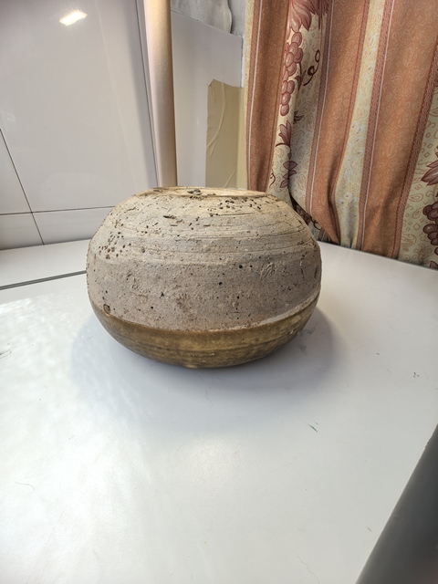 古玩陶瓷唐邢窯黃釉缽真品鑒賞圖
