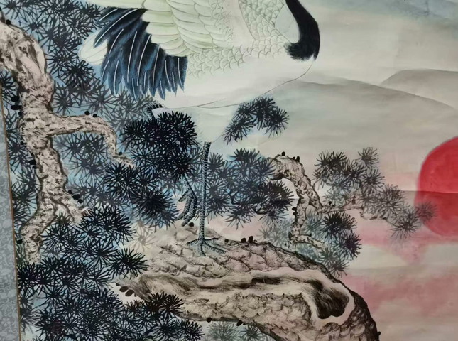 古玩字畫松鶴延年真品鑒賞圖
