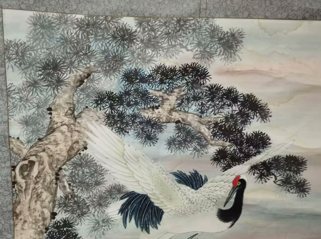 古玩字畫松鶴延年真品鑒賞圖