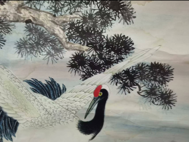 古玩字畫松鶴延年真品鑒賞圖