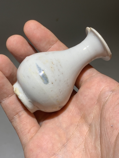 古玩陶瓷明末清初青花花卉紋玉壺春瓶拍賣,當前價格688元